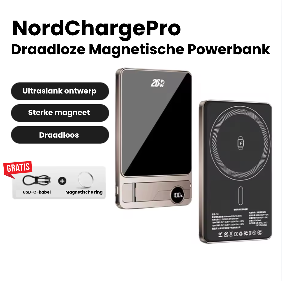 NordChargePro – Magnetische Powerbank