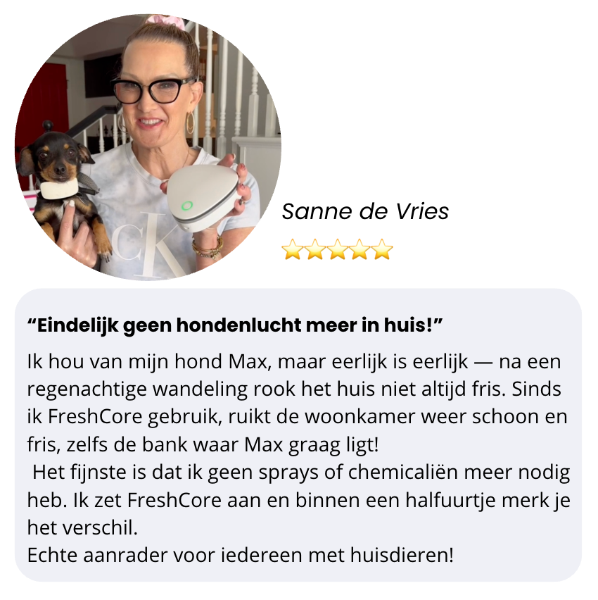 FreshCore – Verwijdert Rook en Huisdierengeuren in Huis en Auto
