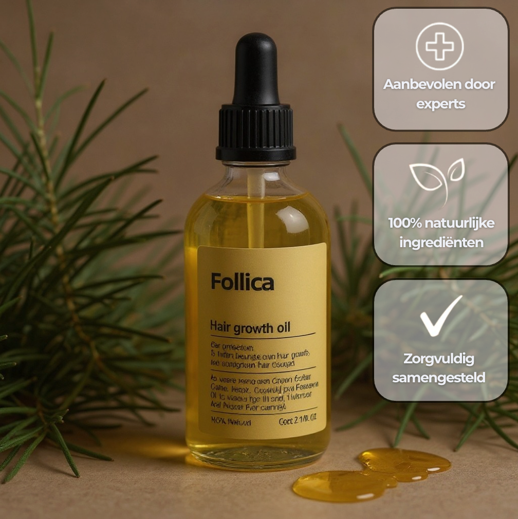 Follica Haarolie Ondersteunt een gezonde haargroei
