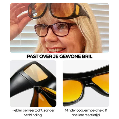 NightVision Nachtbril | Voor Rustiger en Veiliger Nachtelijk Rijden