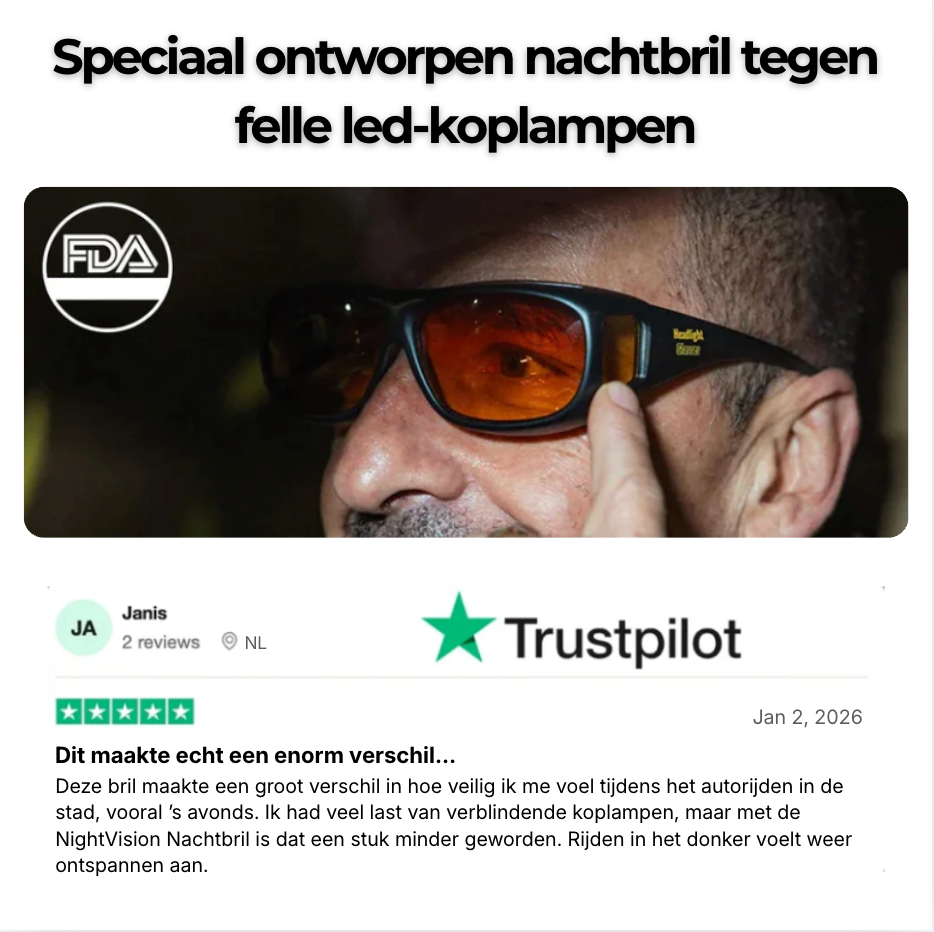 NightVision Nachtbril | Voor Rustiger en Veiliger Nachtelijk Rijden