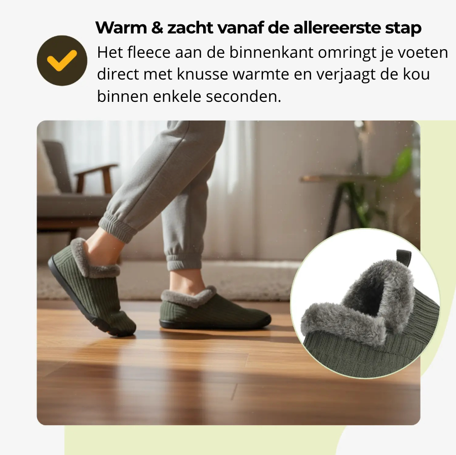 BareWarm Comfort Slippers – Warme & anti-slip barefoot schoenen