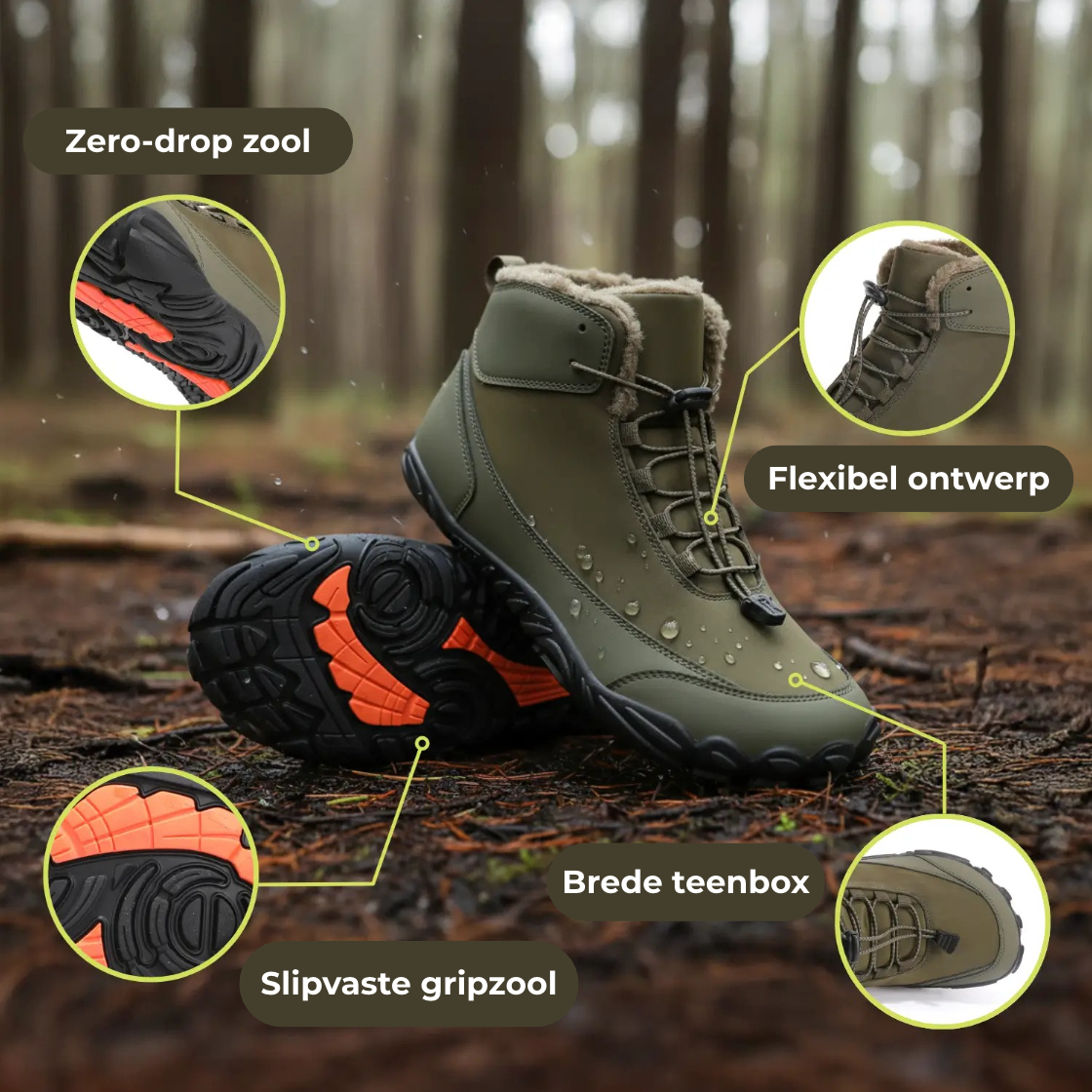 NordicDry Winterbarefoots – Waterdicht, warm & dagelijks comfort.